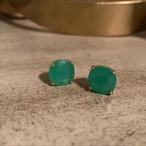 KATE SPADE small, square green earrings